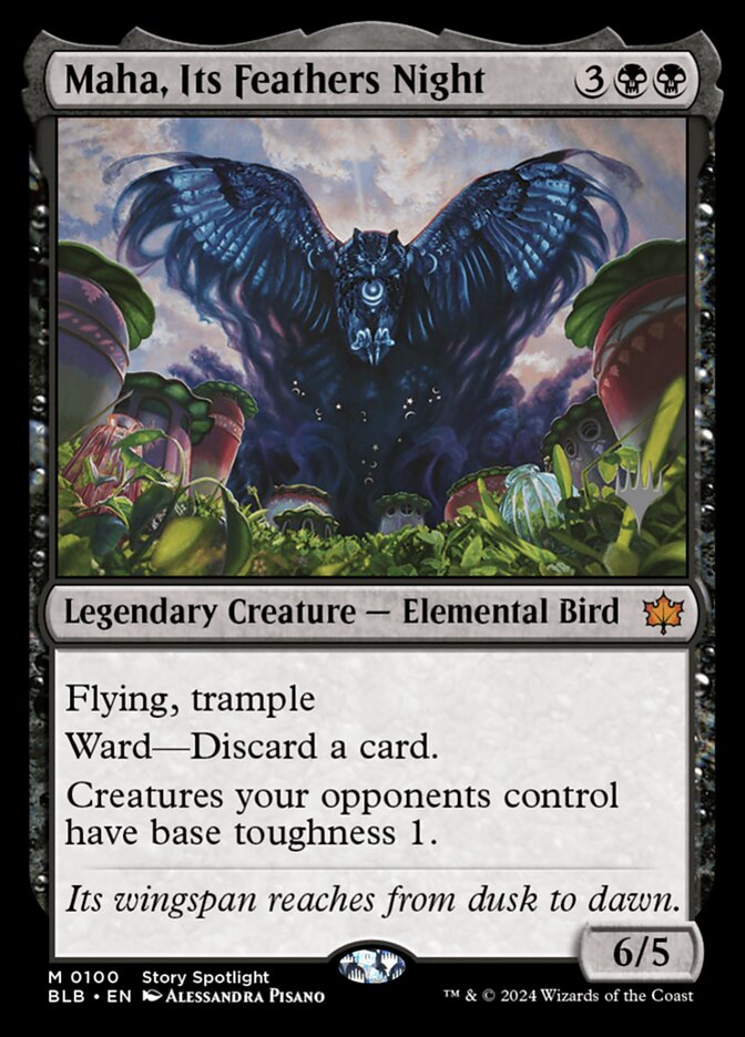 Maha, Its Feathers Night (Bloomburrow Promos #100p)