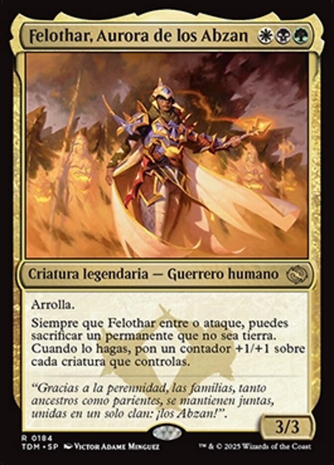 Felothar, Aurora de los Abzan