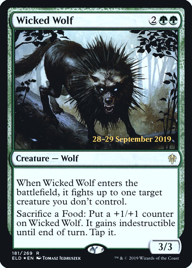 Wicked Wolf (Throne of Eldraine Promos #181s)