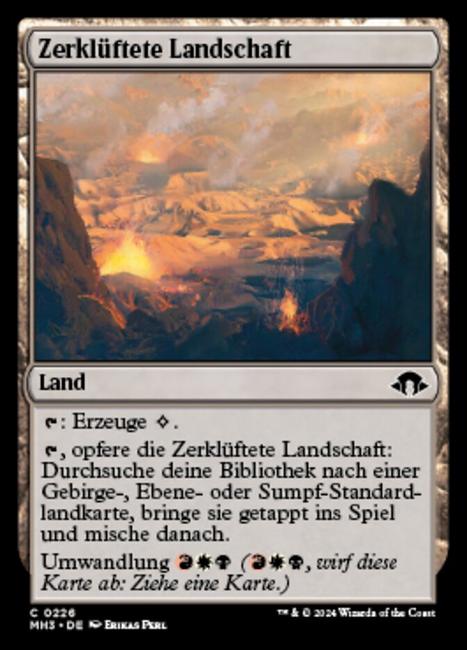 Zerklüftete Landschaft