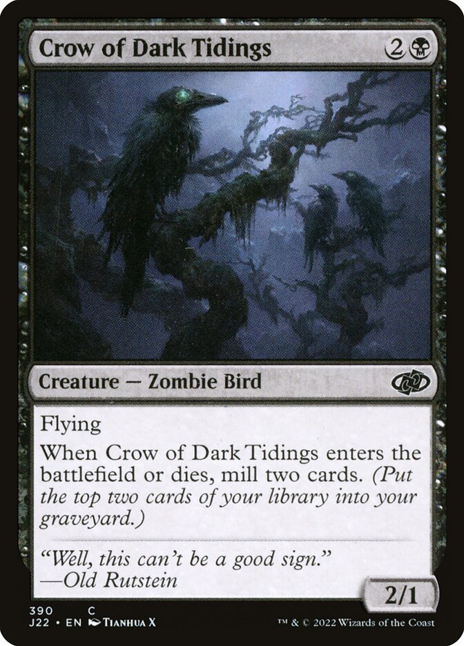 Crow of Dark Tidings (Jumpstart 2022 #390)