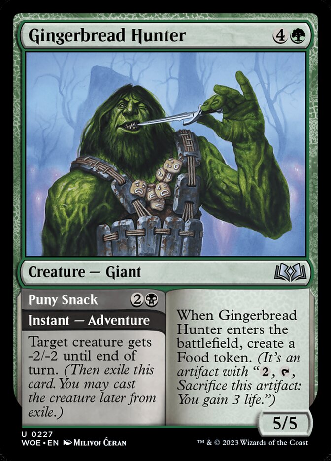 Gingerbread Hunter // Puny Snack (Wilds of Eldraine #227)