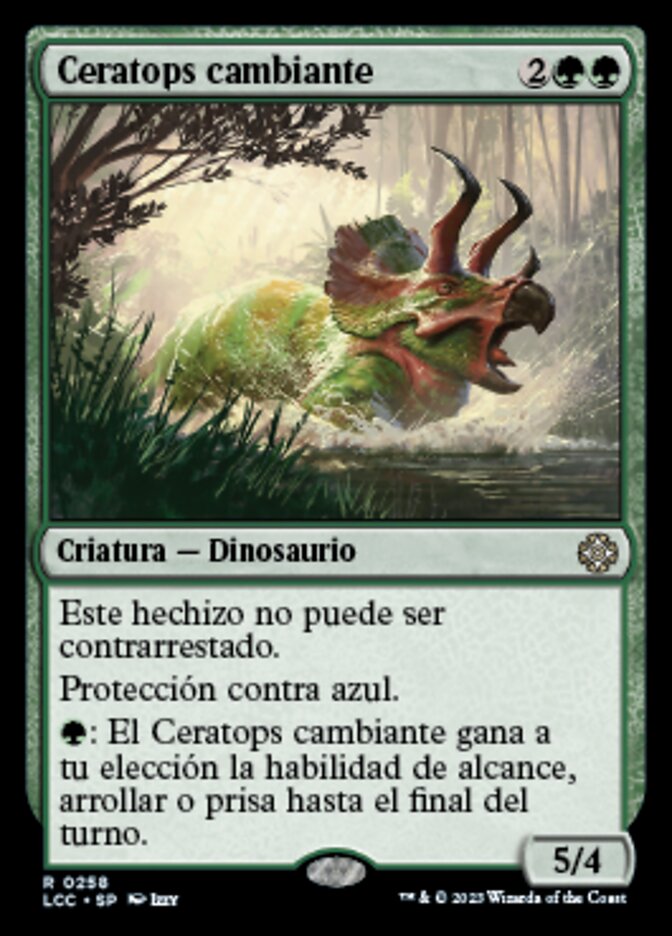 Shifting Ceratops (The Lost Caverns of Ixalan Commander #258)
