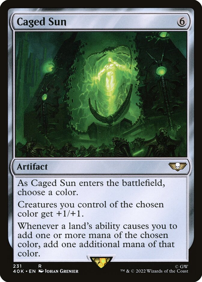 Caged Sun Warhammer 40 000 Commander MTG Print Caged Sun Warhammer 40 000 Commander MTG Print