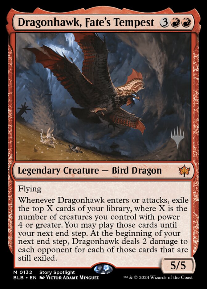 Dragonhawk, Fate's Tempest (Bloomburrow Promos #132p)