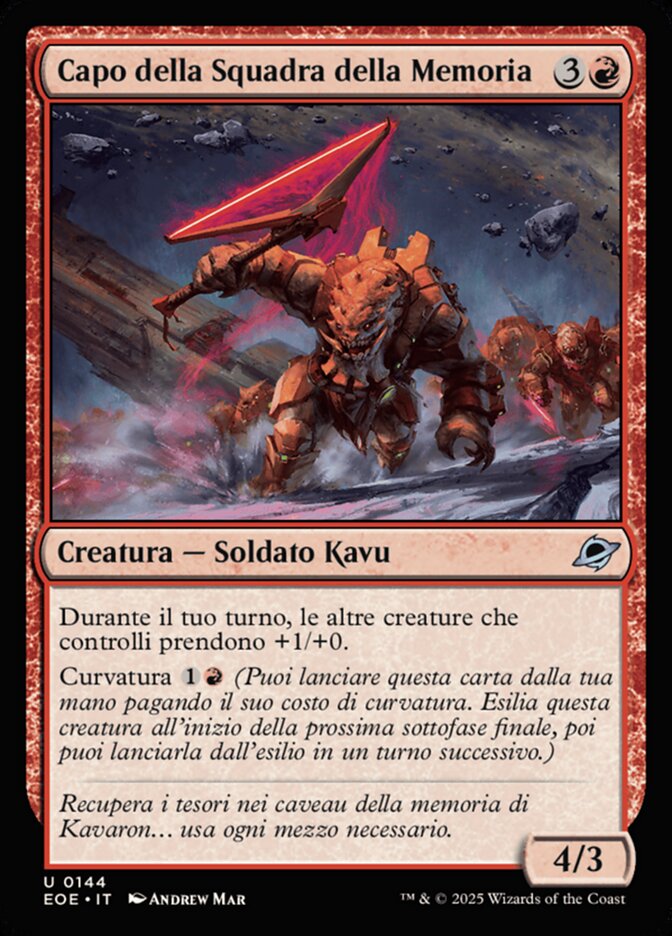 Capo della Squadra della Memoria