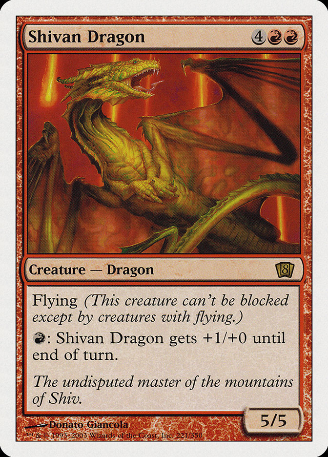 Shivan Dragon (Eighth Edition #221)