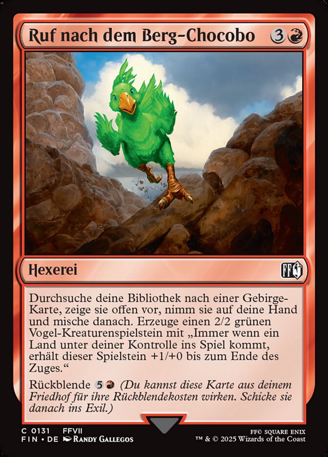 Ruf nach dem Berg-Chocobo