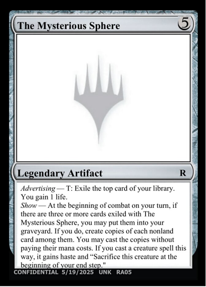 The Mysterious Sphere MTG card