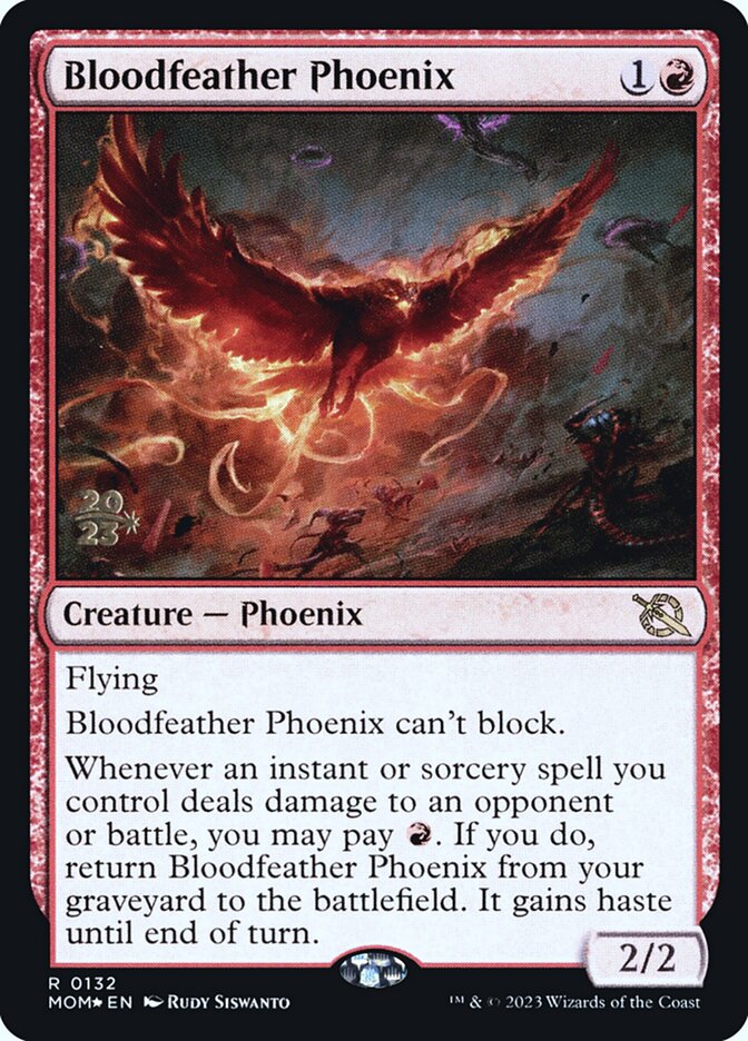 Bloodfeather Phoenix (March of the Machine Promos #132s)
