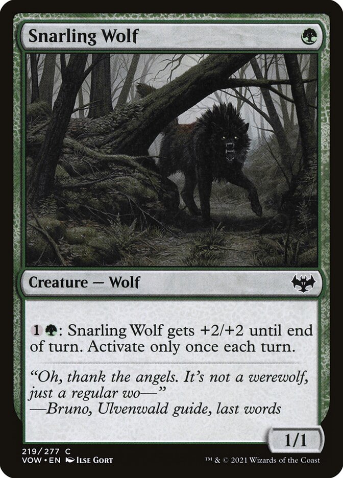 Snarling Wolf (Innistrad: Crimson Vow #219)