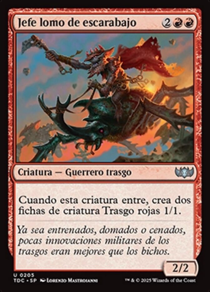 Jefe lomo de escarabajo