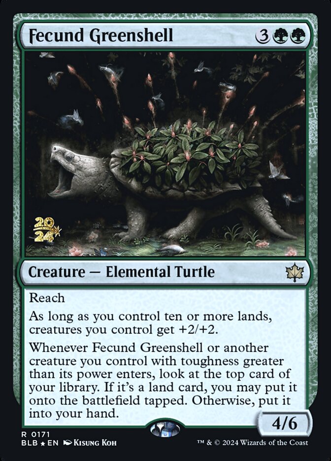 Fecund Greenshell (Bloomburrow Promos #171s)