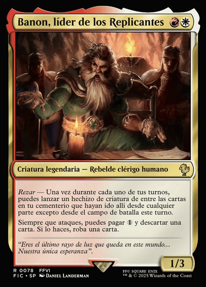 Banon, líder de los Replicantes