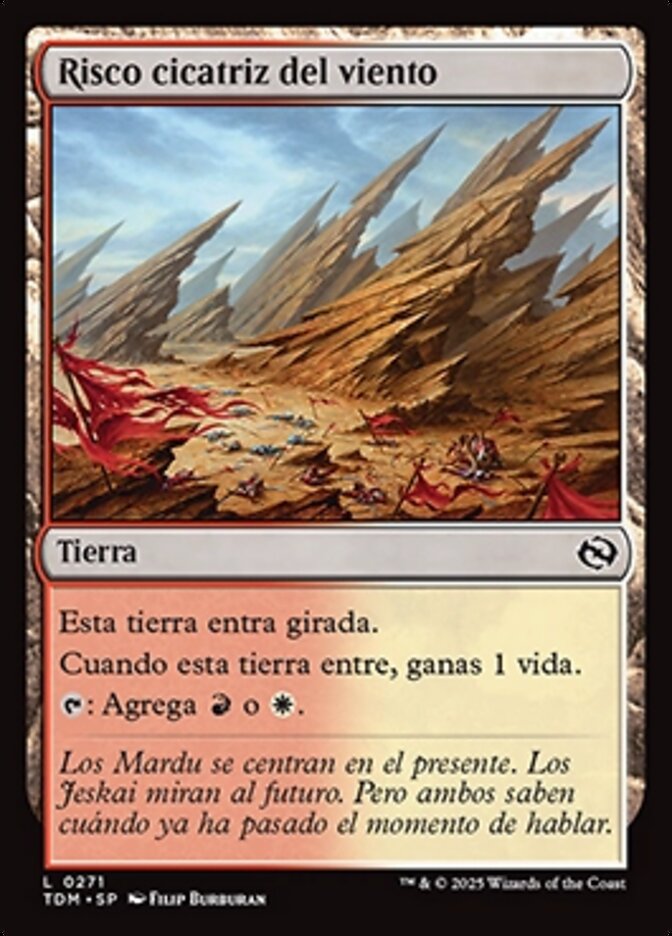Risco cicatriz del viento