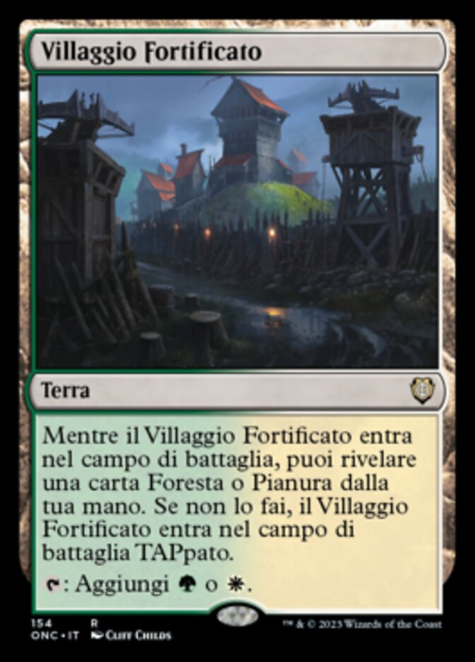 Fortified Village (Phyrexia: All Will Be One Commander #154)