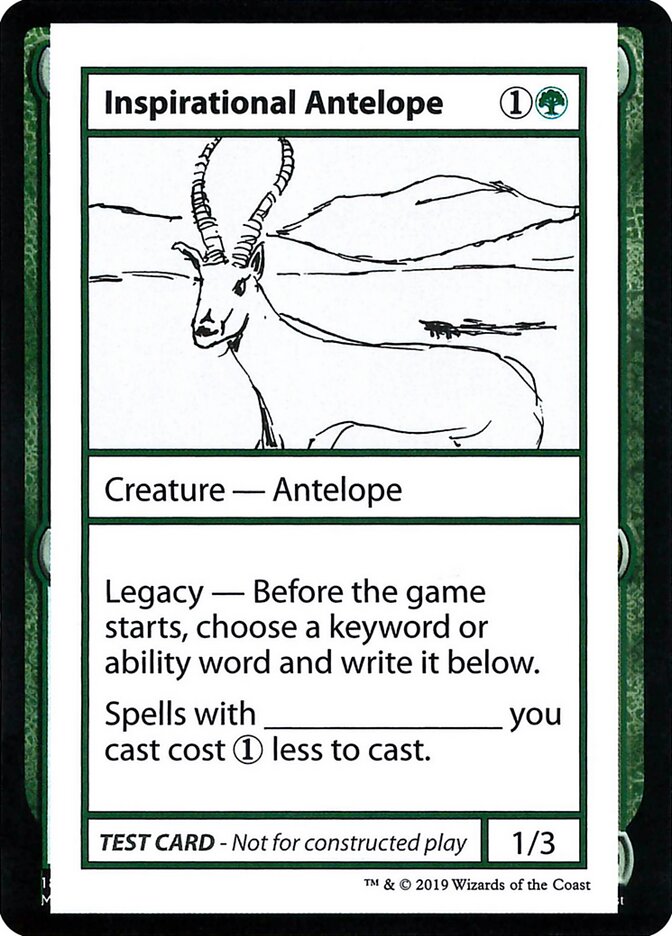 Inspirational Antelope (Mystery Booster Playtest Cards 2021 #78)