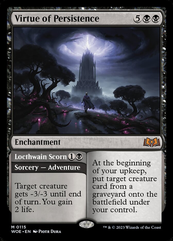 Virtue of Persistence // Locthwain Scorn (Wilds of Eldraine #115)