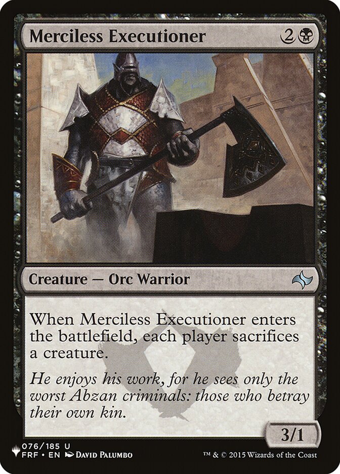 Merciless Executioner (The List #FRF-76)