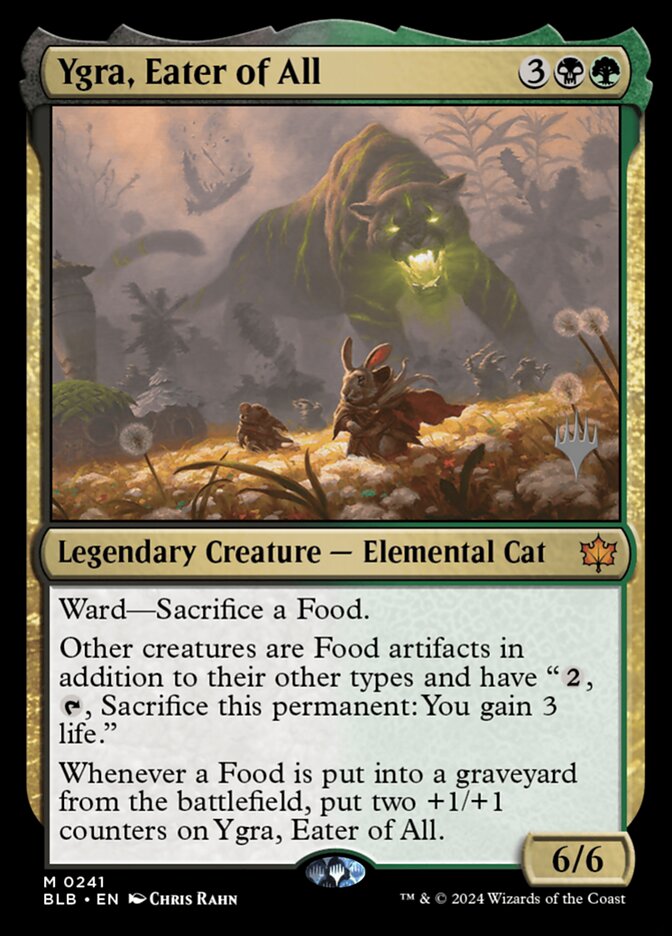 Ygra, Eater of All (Bloomburrow Promos #241p)