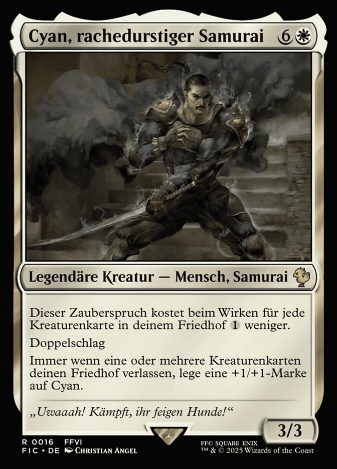 Cyan, rachedurstiger Samurai