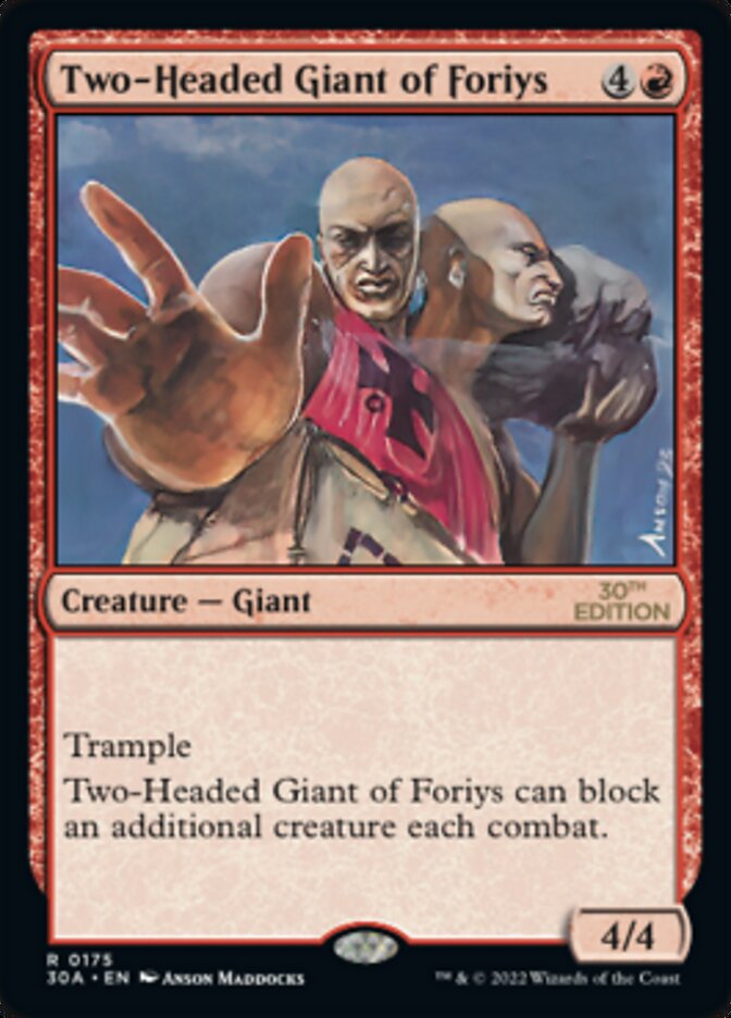 Two-Headed Giant of Foriys · 30th Anniversary Edition (30A) #175 