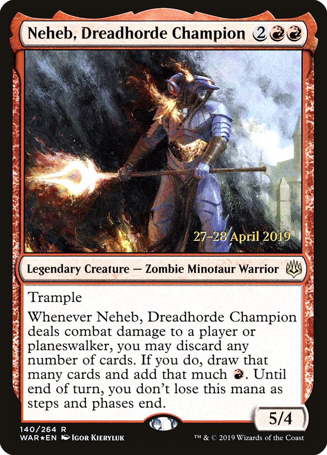 Neheb, Dreadhorde Champion (War of the Spark Promos #140s)