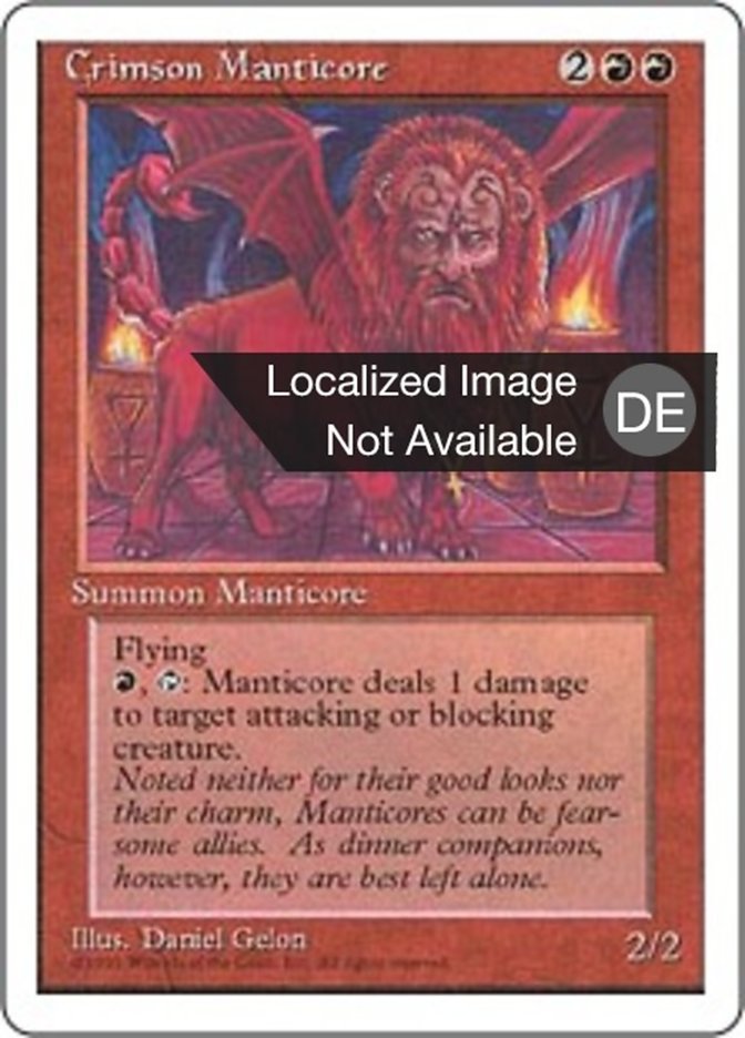 Crimson Manticore (Fourth Edition #183)