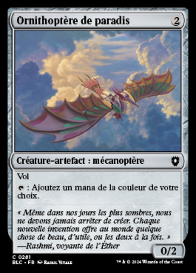 Ornithopter of Paradise (Bloomburrow Commander #281)