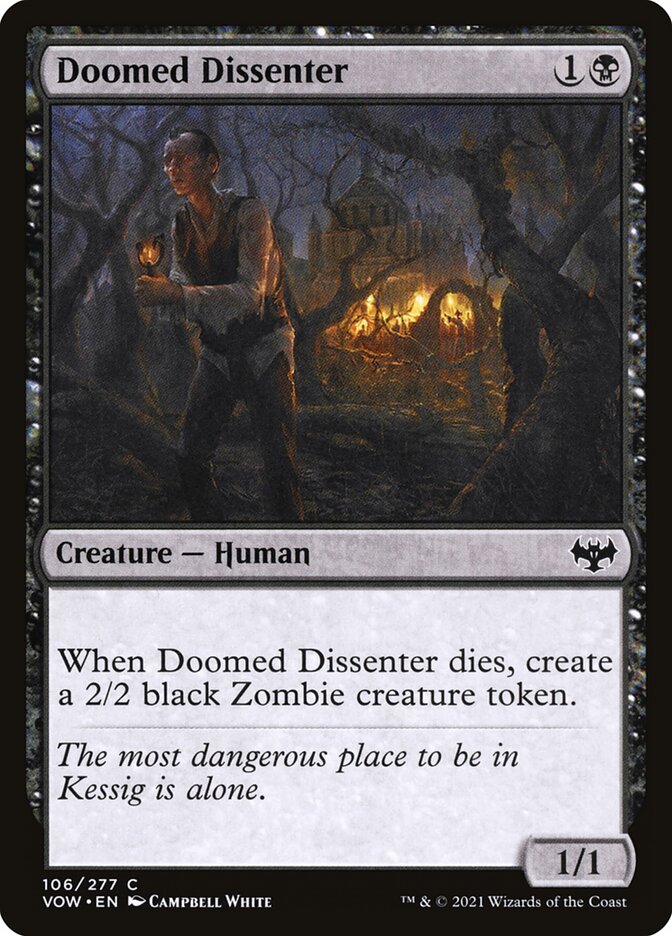 Doomed Dissenter · Innistrad: Crimson Vow (VOW) #106 · Scryfall