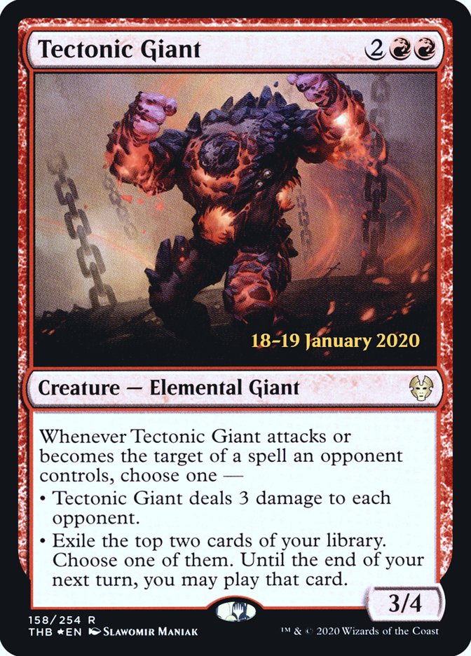 Tectonic Giant (Theros Beyond Death Promos #158s)