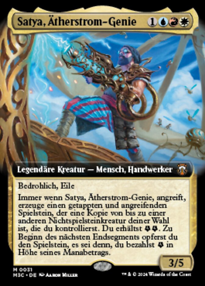 Satya, Aetherflux Genius (Modern Horizons 3 Commander #31)