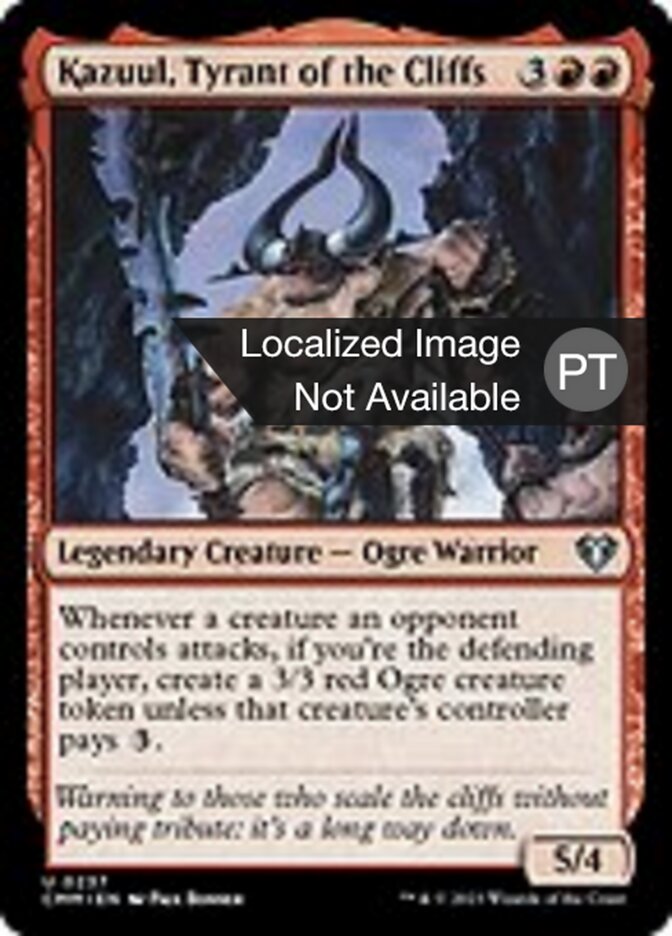 Kazuul tyrant of the cliffs commander masters cmm 237 scryfall