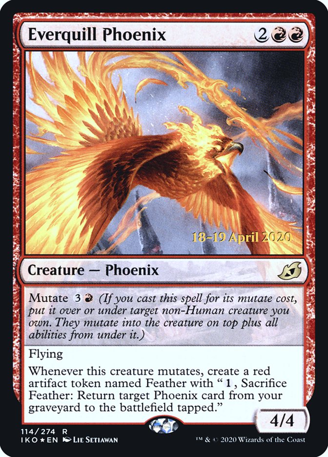 Everquill Phoenix (Ikoria: Lair of Behemoths Promos #114s)