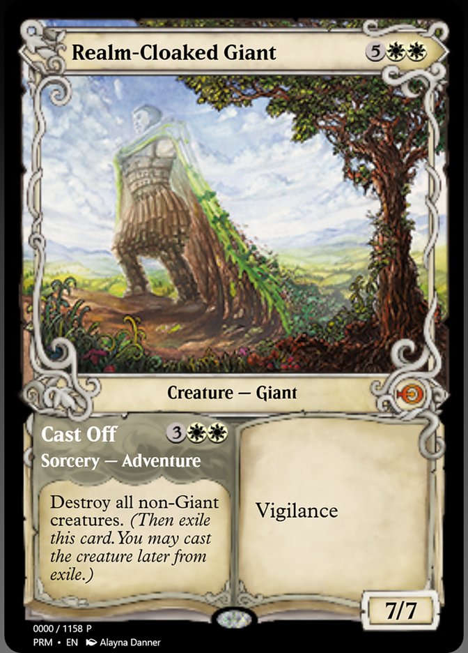 Realm-Cloaked Giant // Cast Off (Magic Online Promos #78798)