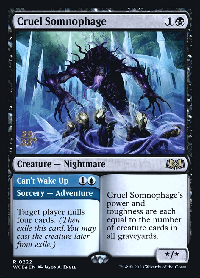 Cruel Somnophage // Can't Wake Up (Wilds of Eldraine Promos #222s)