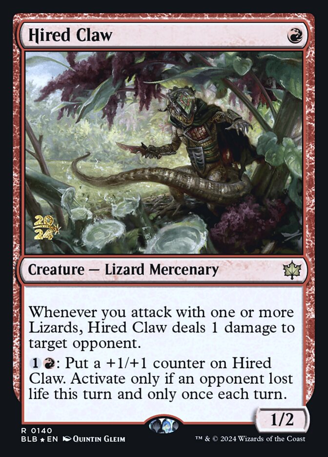 Hired Claw (Bloomburrow Promos #140s)