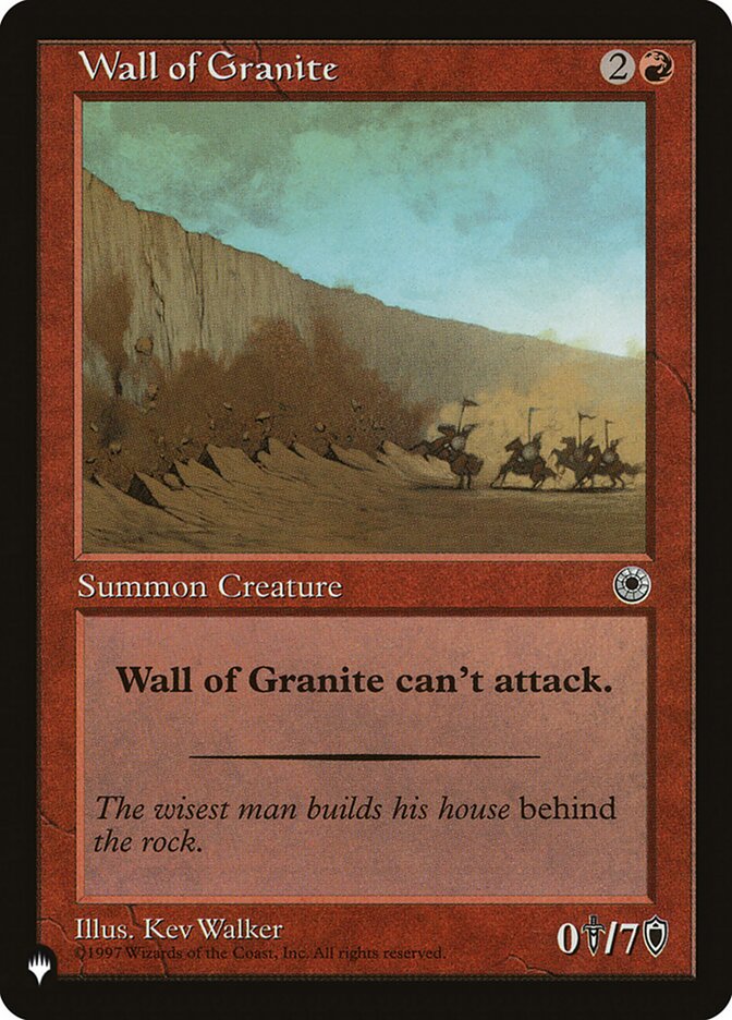 Wall of Granite (The List #POR-155)