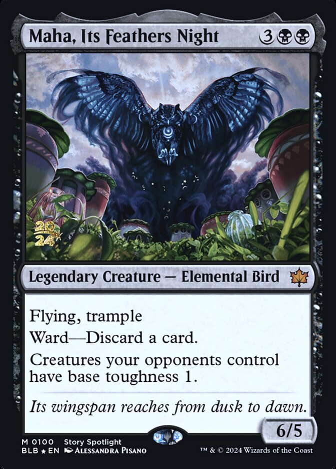 Maha, Its Feathers Night (Bloomburrow Promos #100s)