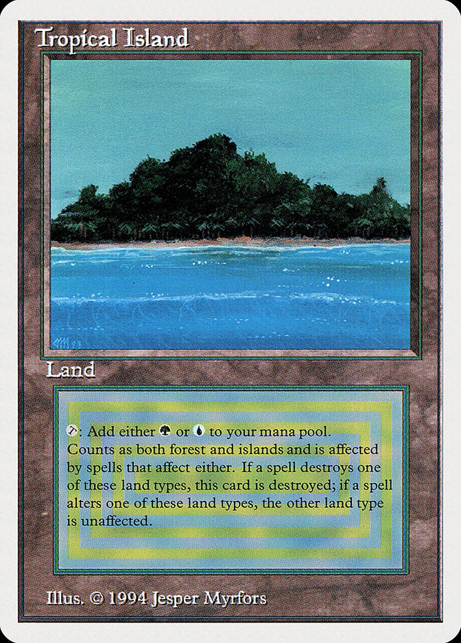 Tropical Island - Summer Magic / Edgar - MTG Print