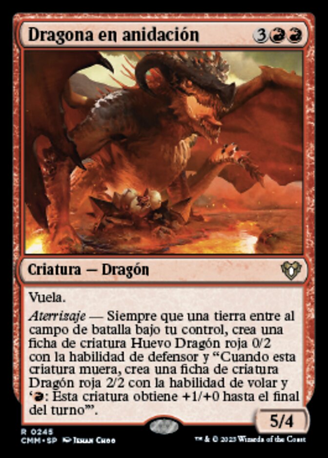 Dragona en anidación