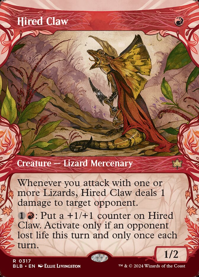 lizard claw print