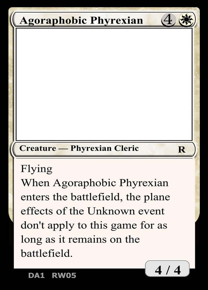 Agoraphobic Phyrexian (Unknown Event #RW05a)