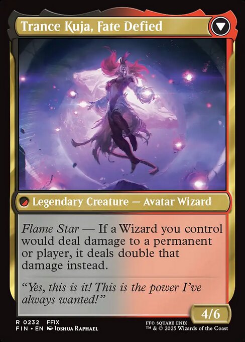 Trance Kuja, Fate Defied - Final Fantasy Rare Card (Back)
