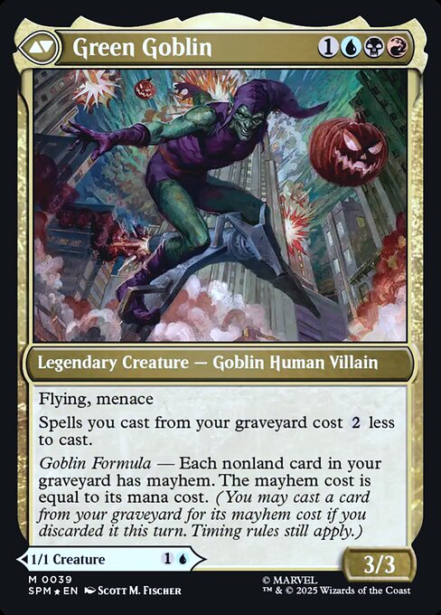 Norman Osborn // Green Goblin magic the gathering card art