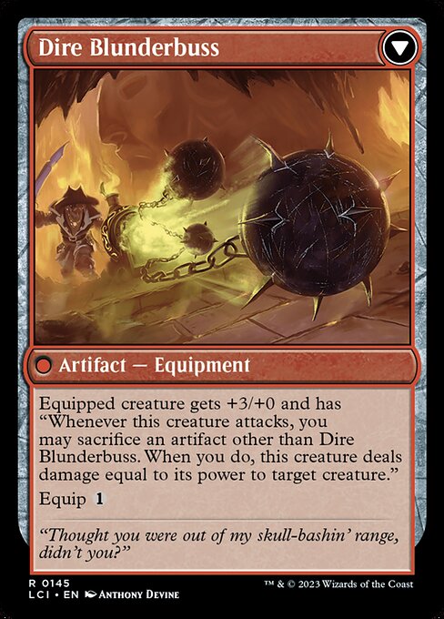 Dire Flail // Dire Blunderbuss (The Lost Caverns of Ixalan #145)