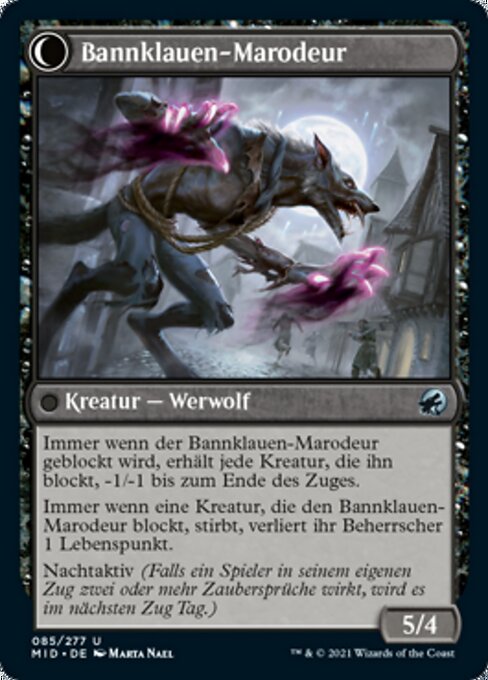 Baneblade Scoundrel // Baneclaw Marauder (Innistrad: Midnight Hunt #85)
