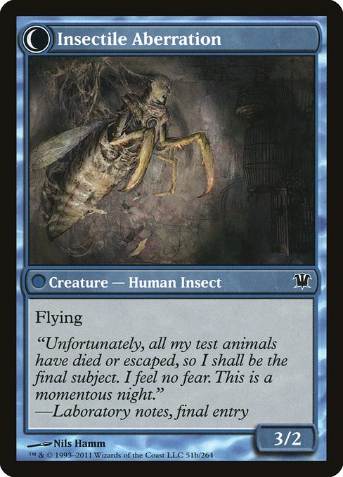 Delver of Secrets // Insectile Aberration (isd) 51