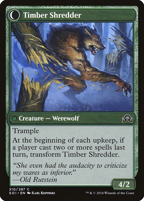 Hinterland Logger // Timber Shredder (Shadows over Innistrad #210)