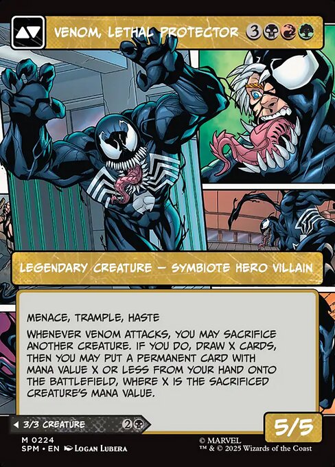 Eddie Brock // Venom, Lethal Protector magic the gathering card art